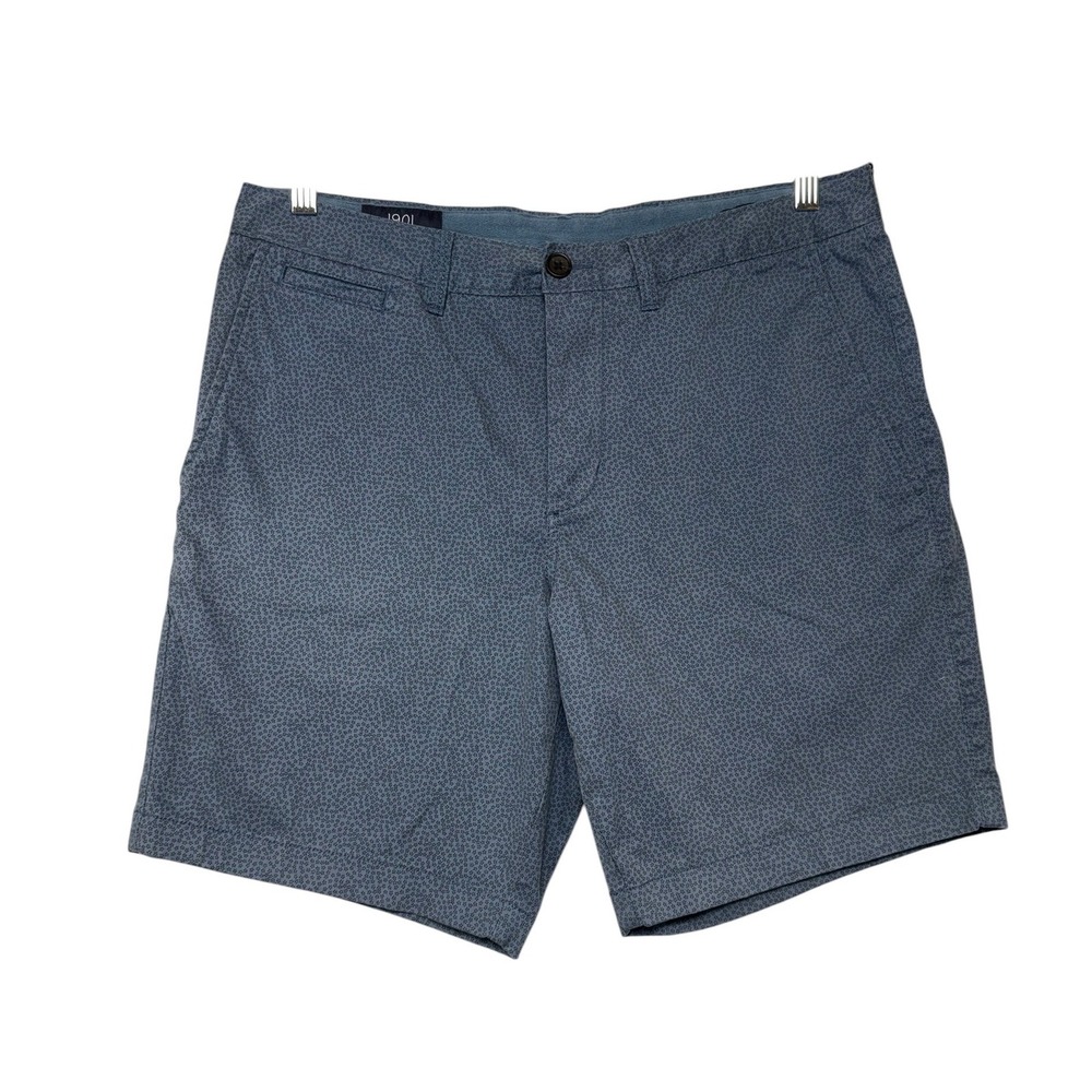 1901 Ballard Slim Fit Mens‎ Blue Micro Print Chino Shorts Preppy Classic Size 34